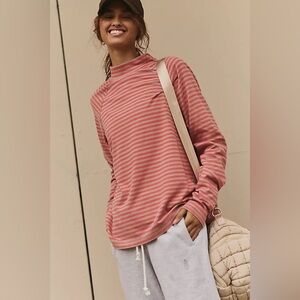 Free People Movement Restoration Yarn Dye Stripe Layer Tee, Sailor Stripe Sand